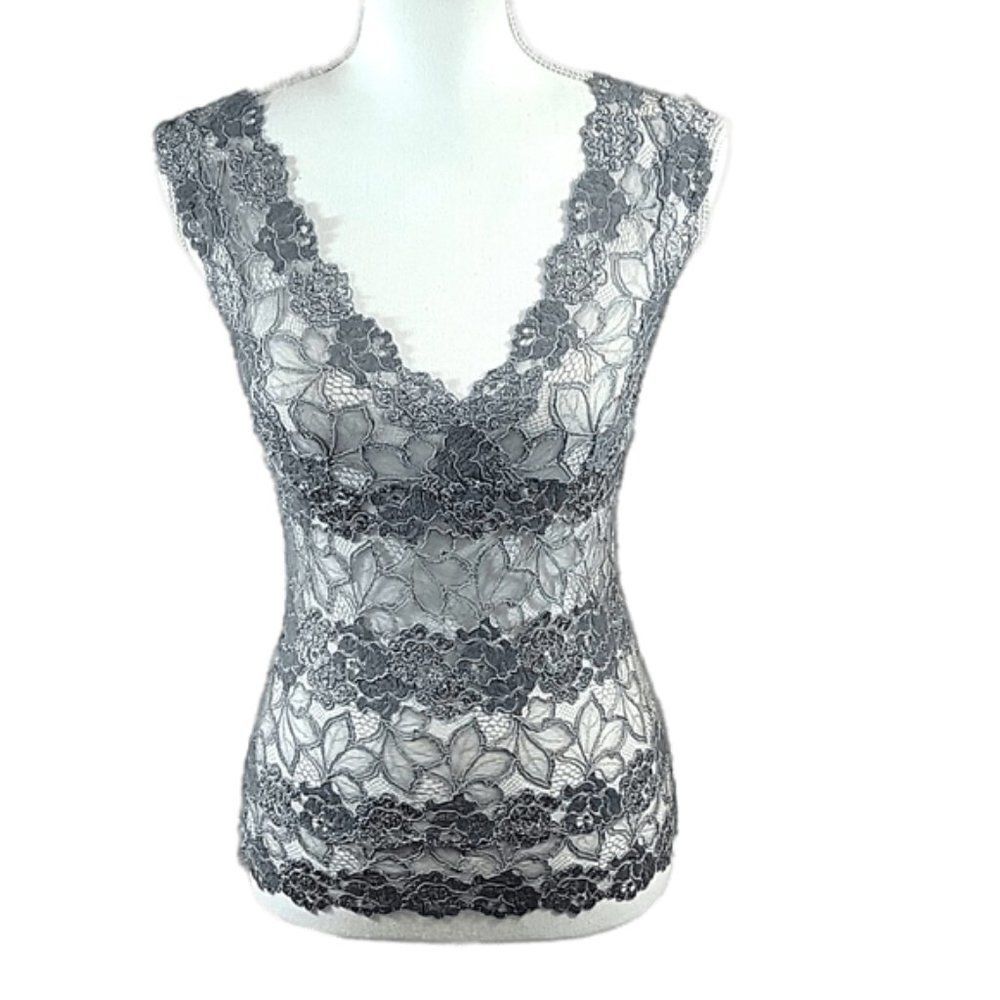 Natori rose parfait sheer tank-Size Small